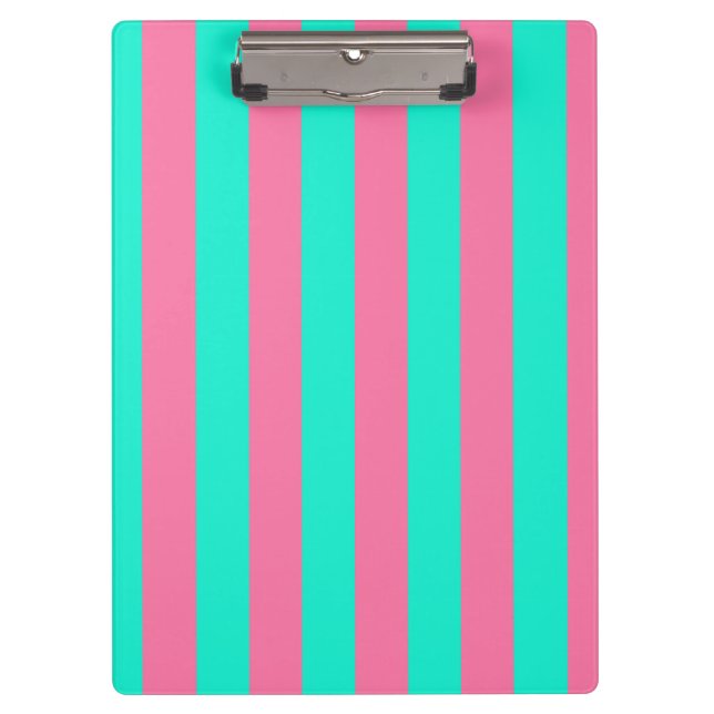 Design der rosa Minzgrün gestrichenen Streifen Klemmbrett (Vorderseite)