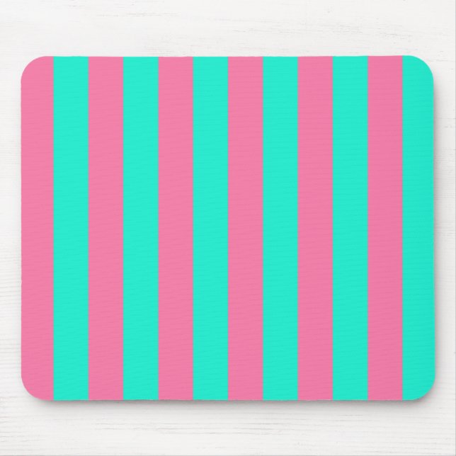 Design der rosa Minzgrün gestrichenen Streifen Mousepad (Vorne)