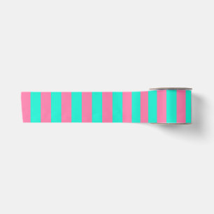 Design der rosa Minzgrün gestrichenen Streifen Satinband