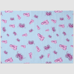 Design der rosa und blauen Wassermotorenreihe 15 Seidenpapier