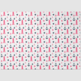 Design der rosa und der nautischen Serie 3 Seidenpapier