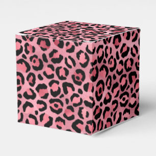 Design der rosa und goldenen Leopard-Serie 2 Geschenkschachtel