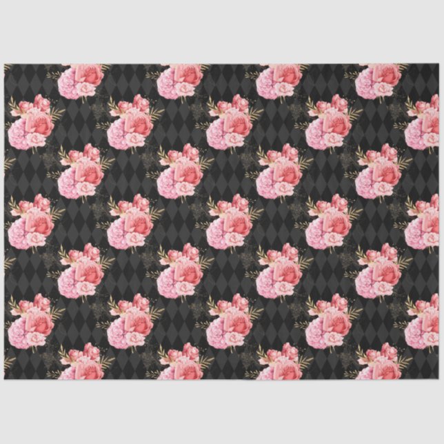 Design der rosa und goldenen Reihe 9 Seidenpapier (Vorderseite)