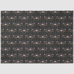 Design der rosa- und goldfarbenen Steampunk-Serie  Seidenpapier