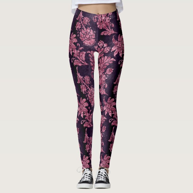 Design der rosa Velvet-Serie 9 Leggings (Vorderseite)