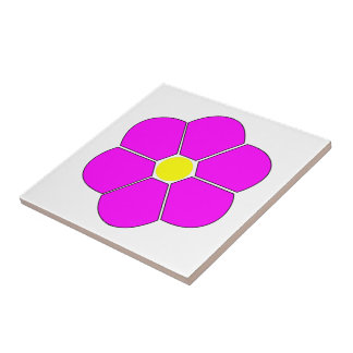 Design der rosafarbenen Blume Fliese