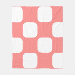 Design der Rose-Pastellfarben und des weißen Quadr Fleecedecke
