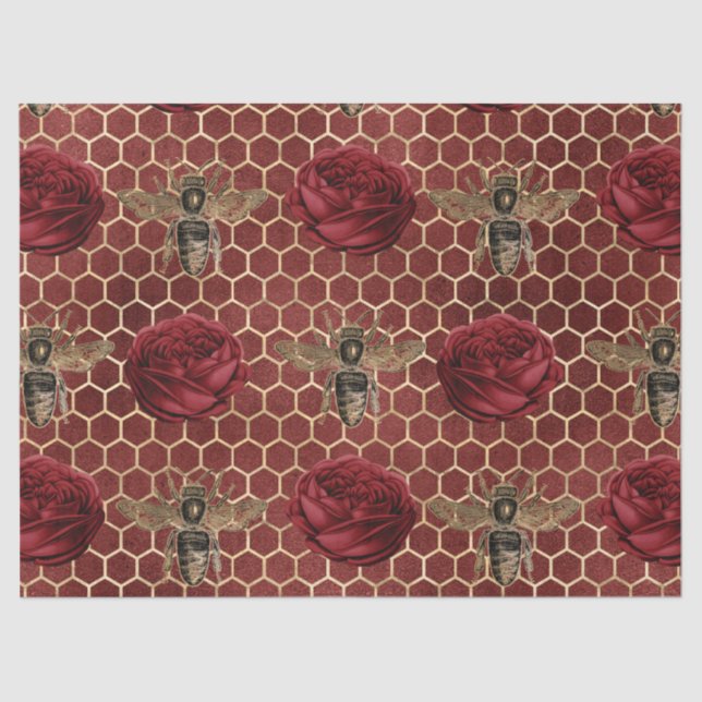 Design der rote Rose Bee Series 29 Seidenpapier (Vorderseite)