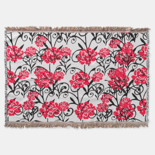 Design der rote Rose floral Illustration Decke