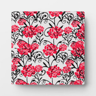 Design der rote Rose floral Illustration Fotoplatte