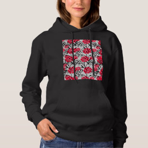 Design der rote Rose floral Illustration Hoodie