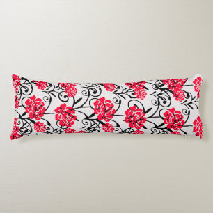Design der rote Rose floral Illustration Seitenschläferkissen