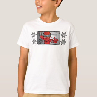 Design der roten Ninja- und Drehsterne T-Shirt