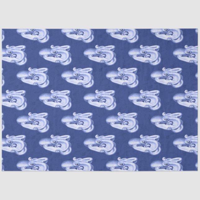 Design der roten und marinen Nautikserie 10 Seidenpapier (Vorderseite)