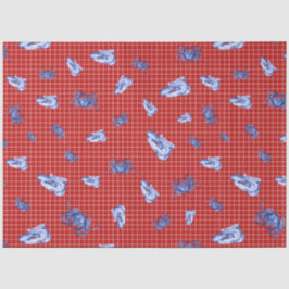 Design der roten und marinen Nautikserie 11 Seidenpapier