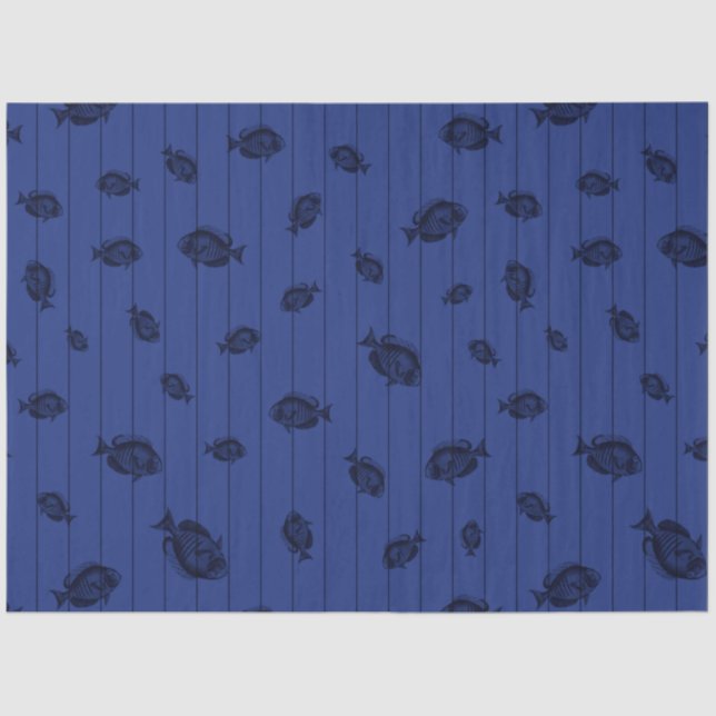 Design der roten und marinen Nautikserie 13 Seidenpapier (Vorderseite)