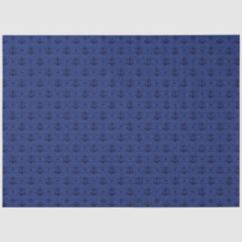 Design der roten und marinen Nautikserie 5 Seidenpapier
