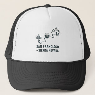 Design der Route von San Francisco zur Sierra Neva Truckerkappe