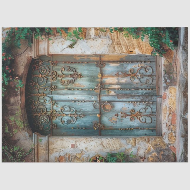 Design der rustikalen italienischen Türreihe #5 Seidenpapier (Vorderseite)