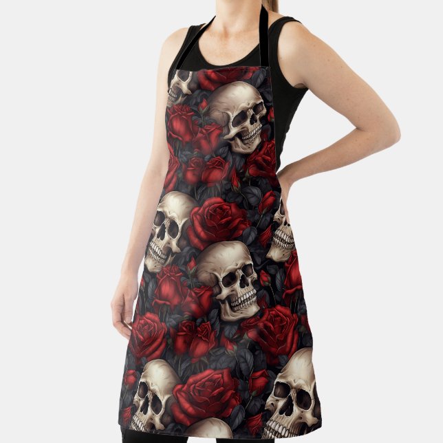 Design der Schädel- und Rose-Serie 10 Schürze (InSitu)