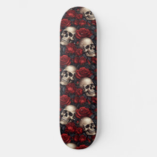 Design der Schädel- und Rose-Serie 10 Skateboard
