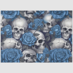 Design der Schädel- und Rose-Serie 12 Seidenpapier