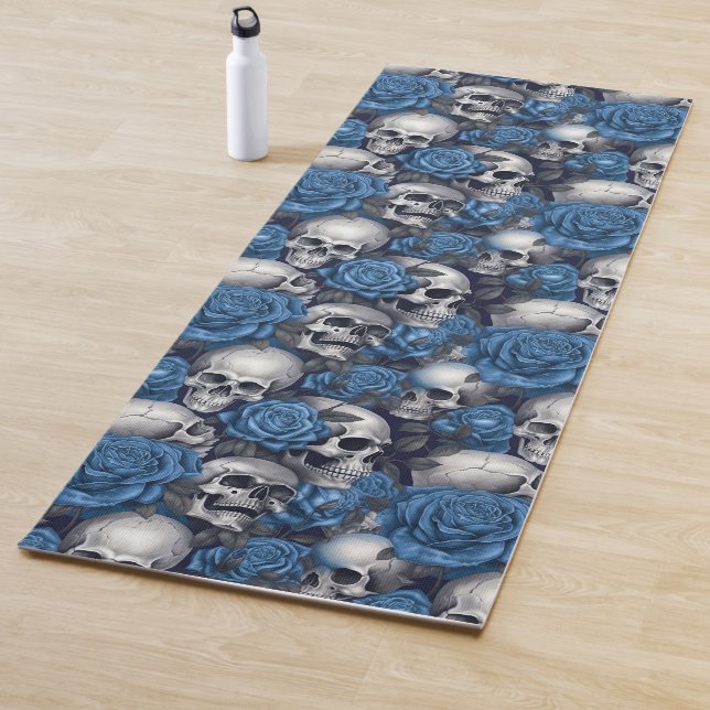 Design der Schädel- und Rose-Serie 12 Yogamatte (Beispiel)