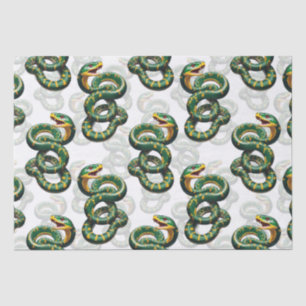 Design der Schlange im weißen Hintergrund Seidenpapier
