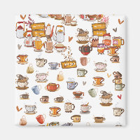 Design der schönen Brillen, Teekannen, Cups & mehr