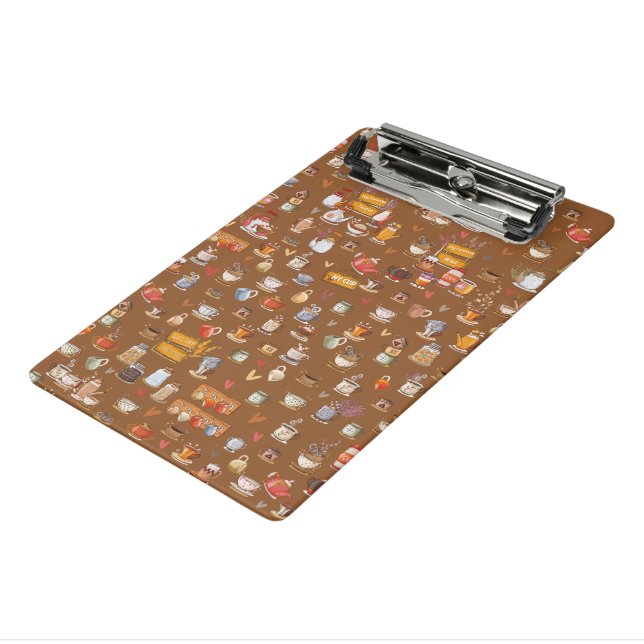 Design der schönen Brillen, Teekannen, Cups & mehr Mini Klemmbrett (Gewinkelt3)