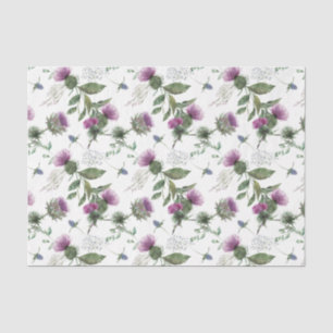 Design der schottischen Serie Floral und Tartan 13 Seidenpapier