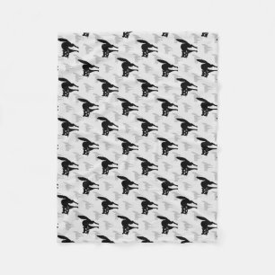 Design der Schwarzen Katze-Schatten-Silhouette Fleecedecke