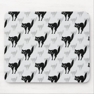 Design der Schwarzen Katze-Schatten-Silhouette Mousepad