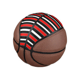 Design der schwarzen und roten weißen Streifen Mini Basketball