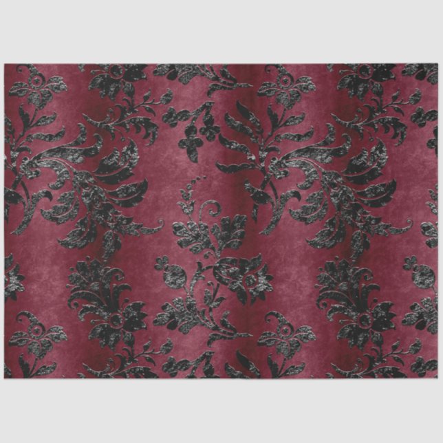 Design der schwarzen Velours-Serie 1 Seidenpapier (Vorderseite)