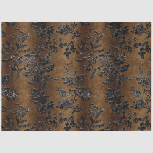 Design der schwarzen Velours-Serie 2 Seidenpapier (Vorderseite)