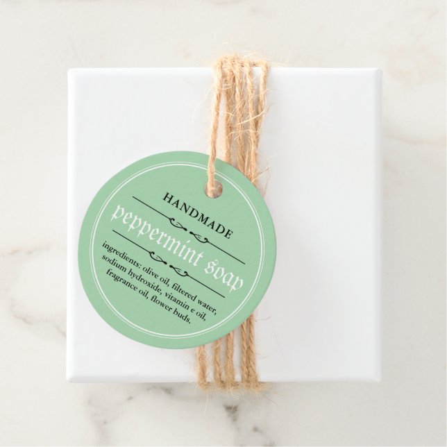 Design der Seifenkennzeichnung Geschenkanhänger (Beispiel)