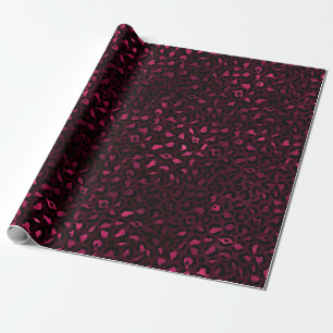 Design der Serie Burgund und Gold Leopard 3 Geschenkpapier