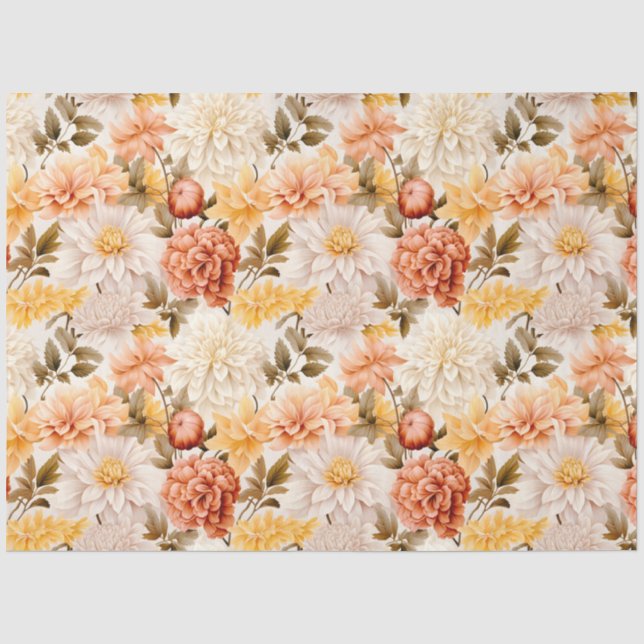 Design der Serie "Fall Floral" 7 Seidenpapier (Vorderseite)