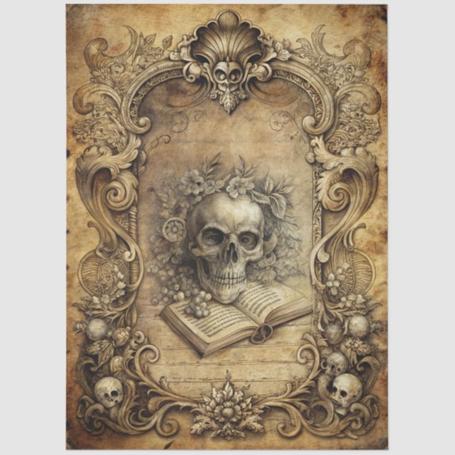 Design der Serie Gothic Junk Journal 6 Seidenpapier (Vorderseite)