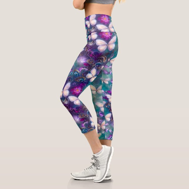 Design der Serie "Mystic Butterfly" 1 Capri Leggings (Links)