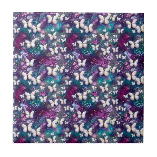 Design der Serie "Mystic Butterfly" 5 Fliese (Vorderseite)