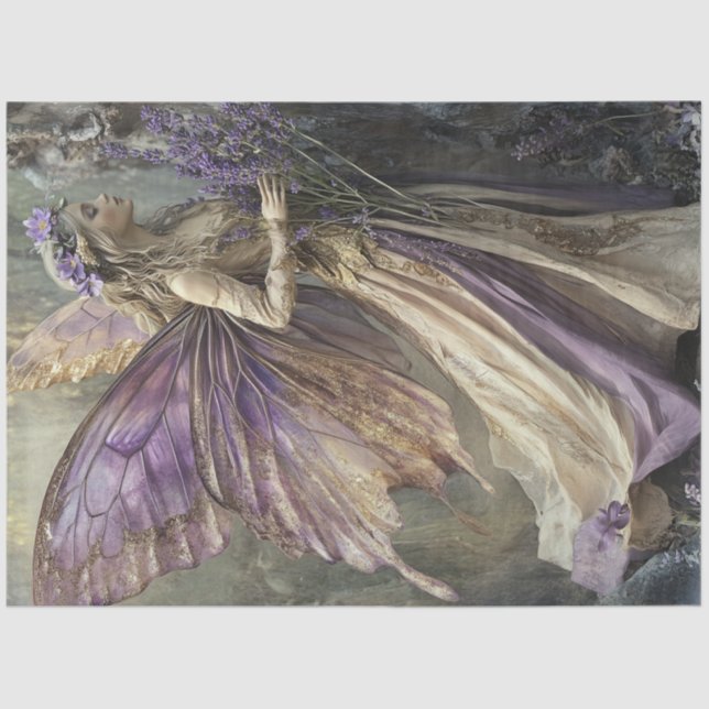 Design der Serie "Mystical Lavendel" #4 Seidenpapier (Vorderseite)