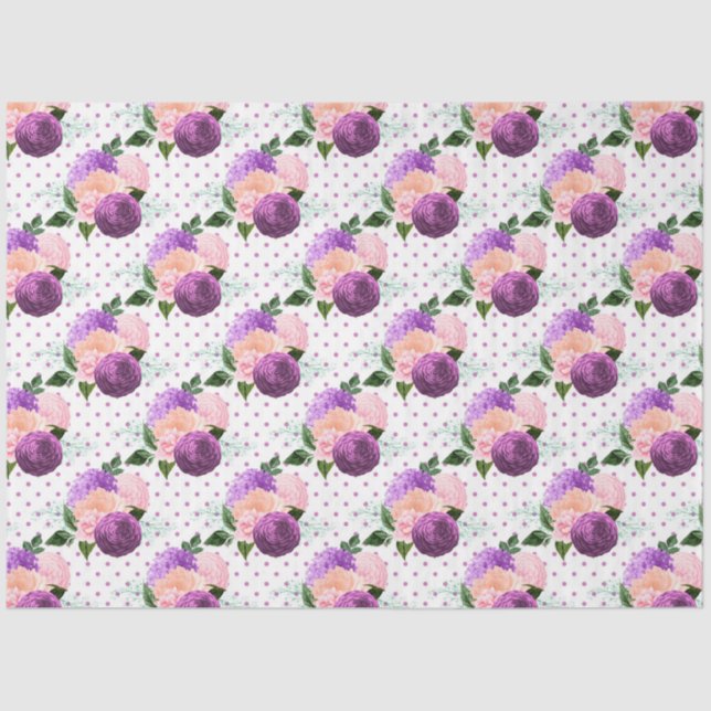 Design der Serie Peach, Pink and Lavender 10 Seidenpapier (Vorderseite)