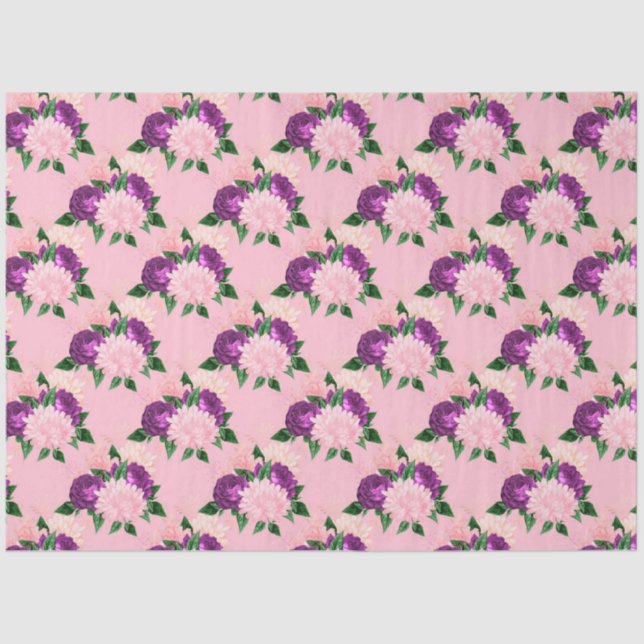 Design der Serie Peach, Pink und Lavendel 11 Seidenpapier (Vorderseite)