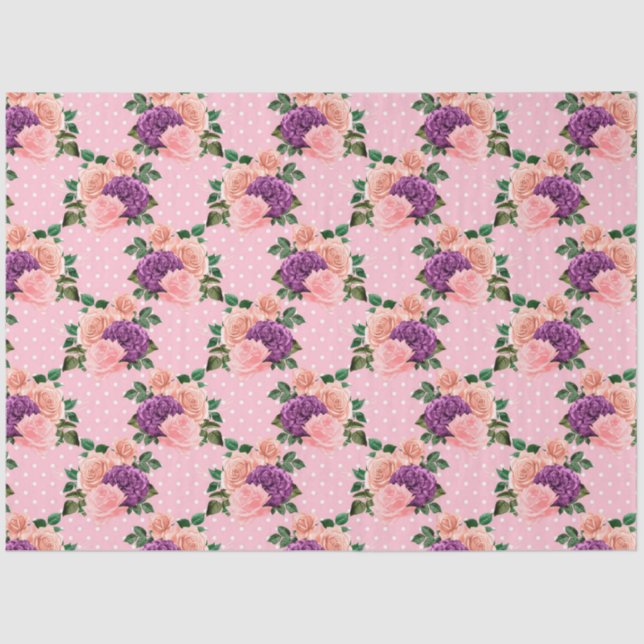 Design der Serie Peach, Pink und Lavendel 14 Seidenpapier (Vorderseite)