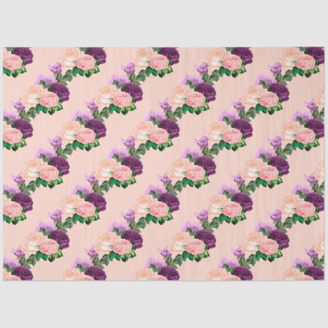 Design der Serie Peach, Pink und Lavendel 7 Seidenpapier (Vorderseite)