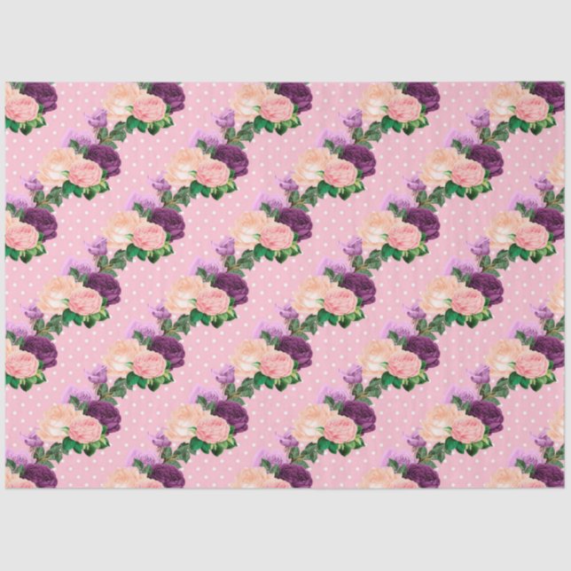 Design der Serie Peach, Pink und Lavendel 8 Seidenpapier (Vorderseite)