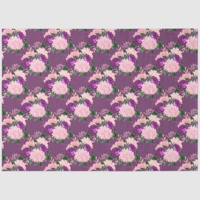 Design der Serie Peach, Pink und Lavendel 9 Seidenpapier (Vorderseite)