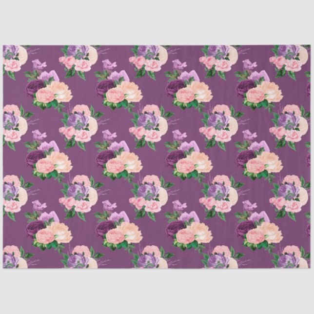 Design der Serie Peach, Pink und Lavender 6 Seidenpapier (Vorderseite)